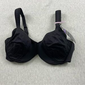Bali Lift Women’s Bra Underwire size: 34 D Embroidered Detail color: black